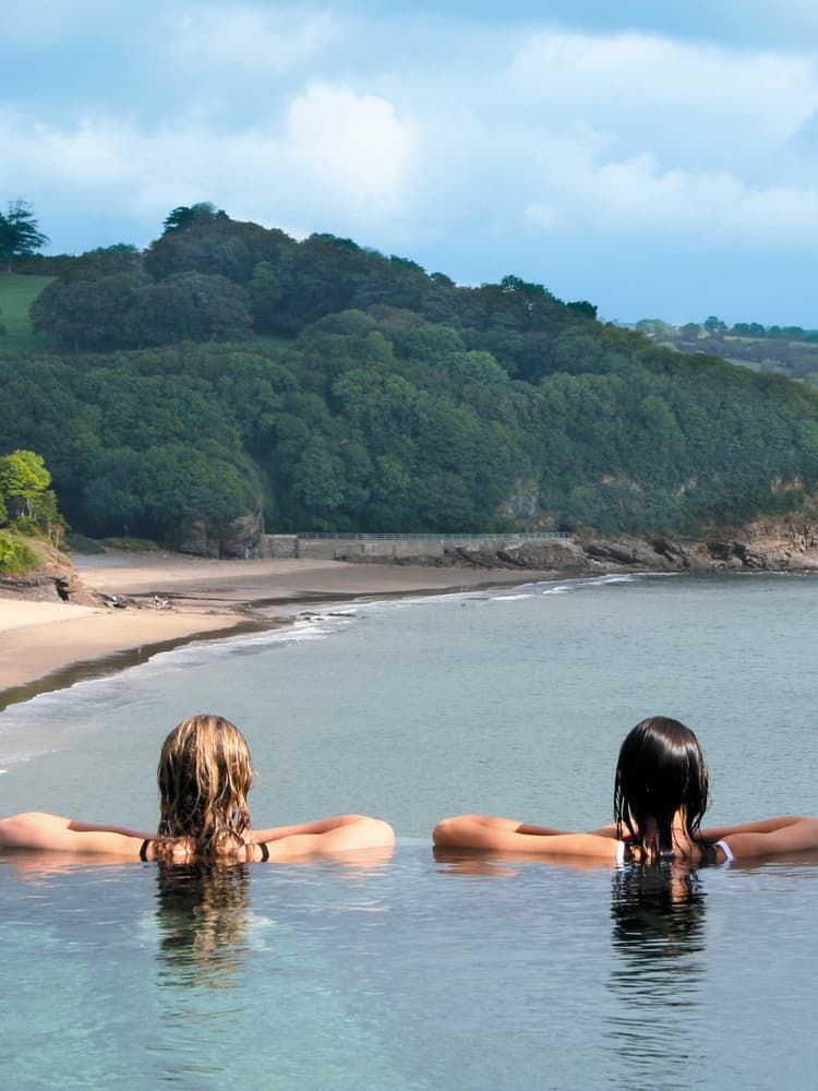 Hydrotherapy pool overlooking Saundersfoot Bay