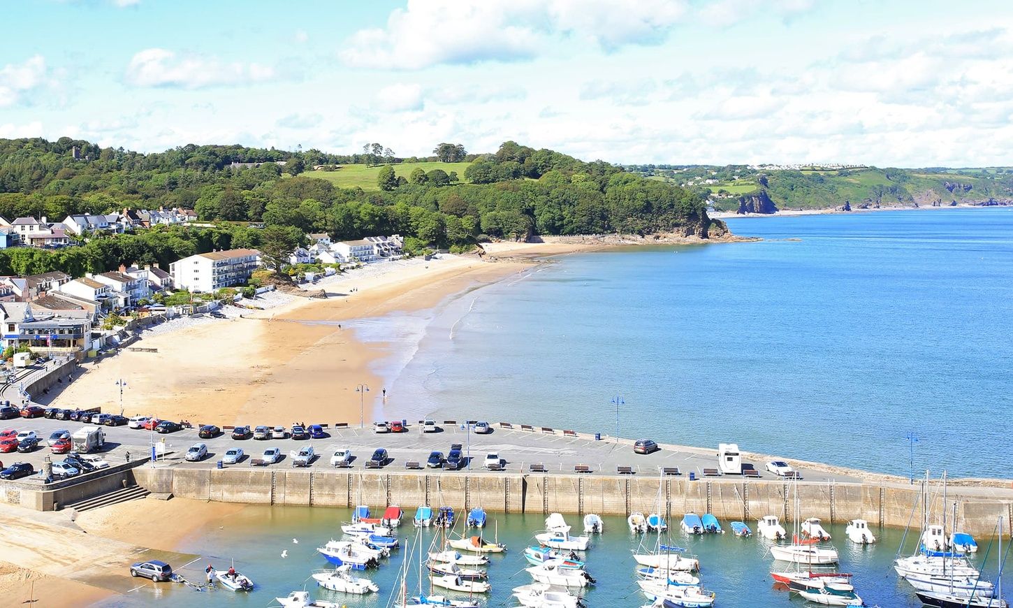 Saundersfoot Bay Beach in Pembrokeshire